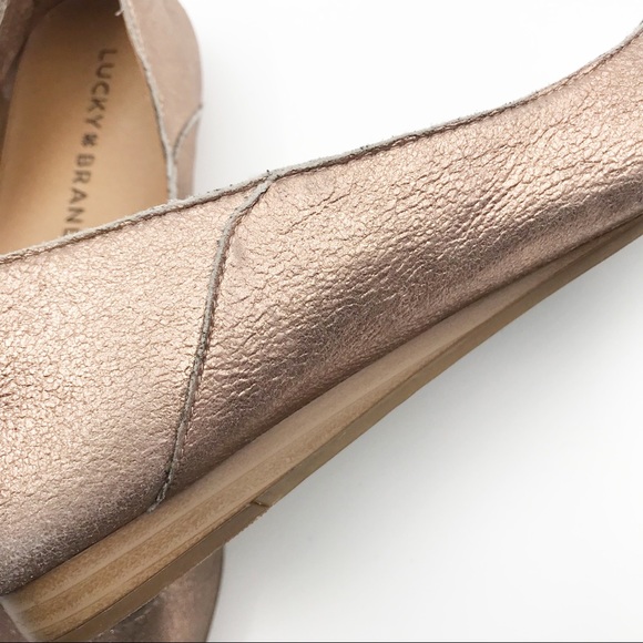 LUCKY BRAND Bylando Rose Gold Pointed Toe Flats Shoes - Picture 10 of 13
